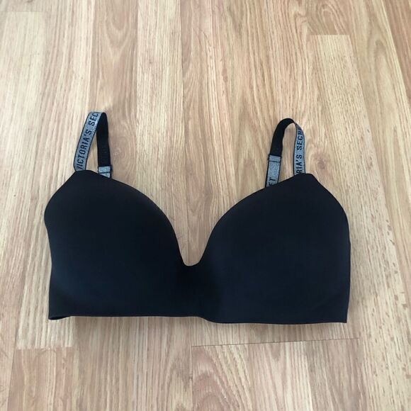 Victoria's Secret T-Shirt Lightly Lined Wireless Bra Solid Black Size 34DDD - Picture 3 of 10